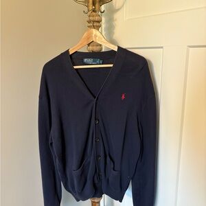 Ralph Lauren Blue Cardigan, L